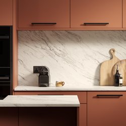 Wilsonart / Wilsonart Omega Sleek Calcutta Marble Square Edge Splashback 3000 x 600mm x 8mm