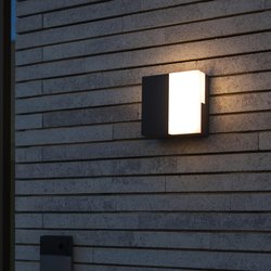 Lutec / LUTEC Domino LED Wall Light Dark Grey