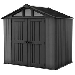 Keter / Keter Stronghold Apex Outdoor Garden Storage Shed Grey 8' x 6'