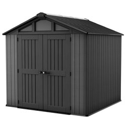 Keter / Keter Stronghold Apex Outdoor Garden Storage Shed Grey 8' x 8'