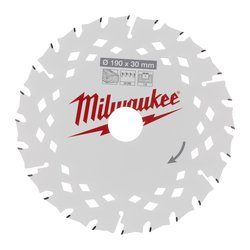 Milwaukee / Milwaukee Wood Circular Saw Blade 190mm x 30mm x 1.8mm 24T