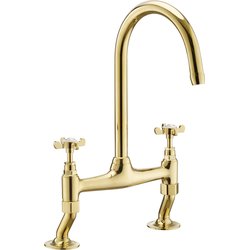Deva / Deva Coronation Deck Sink Mixer Kitchen Tap Gold