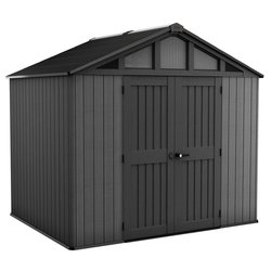 Keter / Keter Stronghold Apex Outdoor Garden Storage Shed Grey 10' x 8'