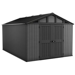 Keter / Keter Stronghold Apex Outdoor Garden Storage Shed Grey 10' x 15'