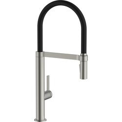 Abode / Abode Carbon Single Lever Pull Out Kitchen Tap Brushed Nickel