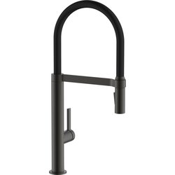 Abode / Abode Carbon Single Lever Pull Out Kitchen Tap Gunmetal