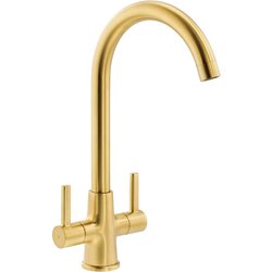 Abode / Abode Enstyle Dual Lever Mono Mixer Kitchen Tap Brushed Brass