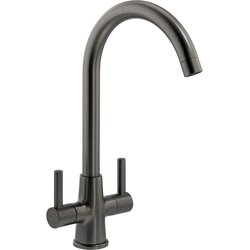 Abode / Abode Enstyle Dual Lever Mono Mixer Kitchen Tap Gunmetal