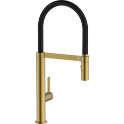 Abode / Abode Carbon Single Lever Pull Out Kitchen Tap Brushed Brass