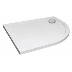 Nuie / nuie Hydro45 Offset Quadrant Anti Slip Shower Tray 1200 x 800mm White Right Hand