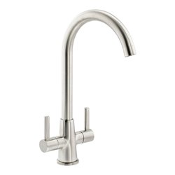 Abode / Abode Enstyle Dual Lever Mono Mixer Kitchen Tap Brushed Nickel