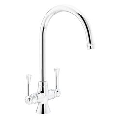 Abode / Abode Gatsby Dual Lever Mono Mixer Kitchen Tap Chrome