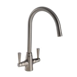 Abode / Abode Stamford Dual Lever Mono Mixer Kitchen Tap Brushed Nickel