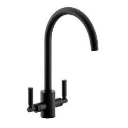 Abode / Abode Brolle Dual Lever Mono Mixer Kitchen Tap Matt Black