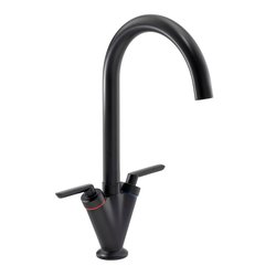 Abode / Abode Volo Dual Lever Mono Mixer Kitchen Tap Matt Black