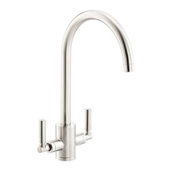 Abode / Abode Brolle Dual Lever Mono Mixer Kitchen Tap Brushed Nickel