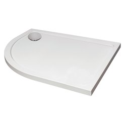 Nuie / nuie Hydro45 Offset Quadrant Anti Slip Shower Tray 1200 x 800mm White Left Hand