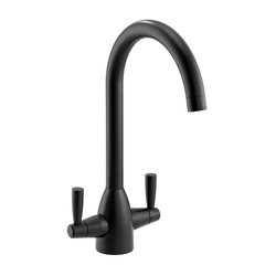 Abode / Abode Zermat Dual Lever Mono Mixer Kitchen Tap Matt Black