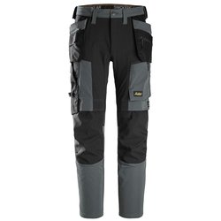 Snickers Workwear / Snickers AllroundWork 4-way Stretch Trousers with Holster Pockets Steel Grey 36"R
