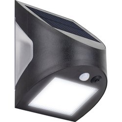 Luceco / Luceco Prysm Chargeable Solar Wall Light 4000K IP54 PIR 3W 300lm Black