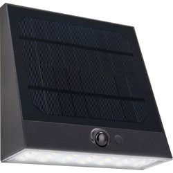 Luceco / Luceco Stealth Decorative Solar Wall Wash Light 7W 1000lm 3000K IP54 PIR Black