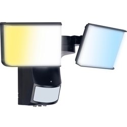 Luceco / Luceco Sentra Hybrid Solar & 240V Floodlight 12W 1000lm CCT PIR IP65 Twin Head