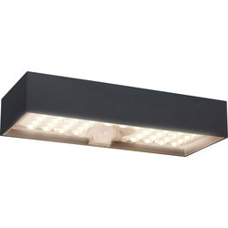 Luceco / Luceco Decorative Solar Wall Light 6W PIR 900lm 3000K IP65 Slate Grey