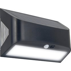 Luceco / Luceco Prysm Chargeable Solar Wall Light 4000K IP54 PIR 6W 600lm Black