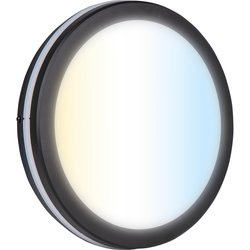 Luceco / Luceco Circulus 24W Outdoor Bulkhead Wall Light 2900lm Wattage Change CCT IP65 Black 300mm