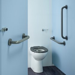 Armitage Shanks / Armitage Shanks Contour 21+ Doc M Ambulant Back To Wall Pack Grey Rails