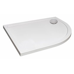 Nuie / nuie Hydro45 Low Profile Quadrant Shower Tray 900 x 760mm White Right Hand