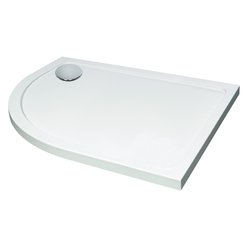 Nuie / nuie Hydro45 Anti Slip Quadrant Shower Tray 900 x 760mm White Left Hand