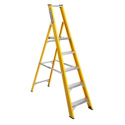 Lyte Ladders / Lyte MagnaStep Fibreglass Platform Step Ladders 5 Tread Closed Length 2.09m