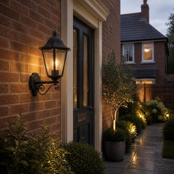 Eglo / Eglo Navedo E27 Traditional Outdoor Wall Lamp IP44 Black