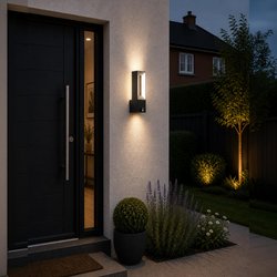 Eglo / Eglo Riforano LED Outdoor Wall Light IP44 With Motion Sensor Black
