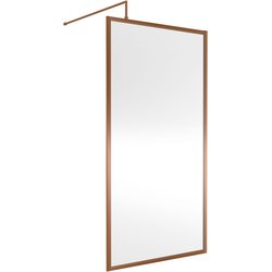 Nuie / nuie Framed 1000mm Wetroom Panel Brushed Bronze