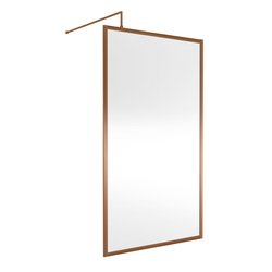 Nuie / nuie Framed 1100mm Wetroom Panel Brushed Bronze