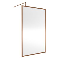 Nuie / nuie Framed 1200mm Wetroom Panel Brushed Bronze