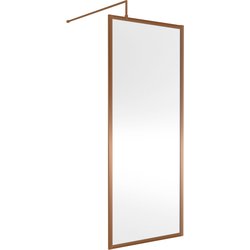 Nuie / nuie Framed 800mm Wetroom Panel Brushed Bronze