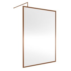 Nuie / nuie Framed 1400mm Wetroom Panel Brushed Bronze