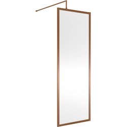 Nuie / nuie Framed 700mm Wetroom Panel Brushed Bronze