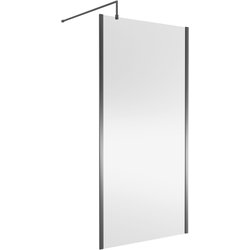 Nuie / nuie 1000mm Outer Frame Wetroom Screen Brushed Pewter