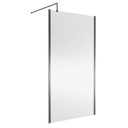 Nuie / nuie 1100mm Outer Frame Wetroom Screen Brushed Pewter