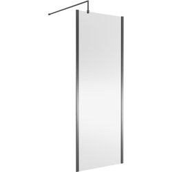 Nuie / nuie 760mm Outer Frame Wetroom Screen Brushed Pewter