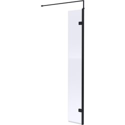 Nuie / nuie Semi-Frameless 300mm Wetroom Panel Matt Black