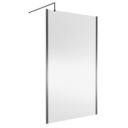 Nuie / nuie 1200mm Outer Frame Wetroom Screen Brushed Pewter