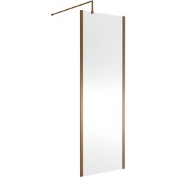 Nuie / nuie Semi-Frameless 700mm Wetroom Panel Brushed Bronze