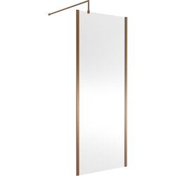 Nuie / nuie Semi-Frameless 800mm Wetroom Panel Brushed Bronze