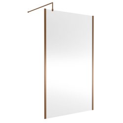 Nuie / nuie Semi-Frameless 1200mm Wetroom Panel Brushed Bronze