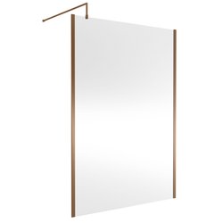 Nuie / nuie Semi-Frameless 1400mm Wetroom Panel Brushed Bronze